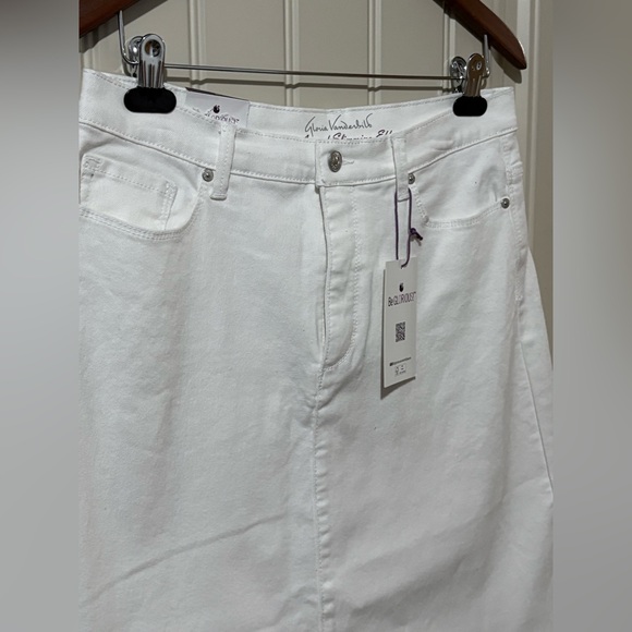 Gloria Vanderbilt Vintage White Midi Denim Skirt NWT - Picture 5 of 12